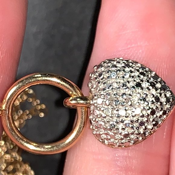 18" 14 Kt Gold Vermeil Cable Chain Toggle Necklace with Heart pendant - Picture 15 of 16